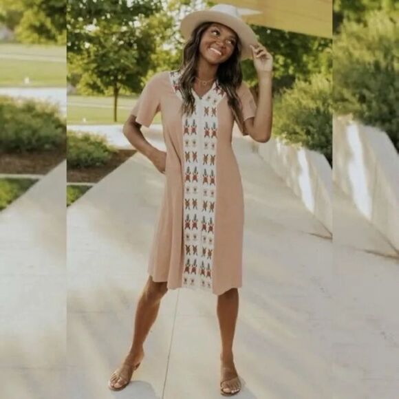 Roolee Dresses & Skirts - Honey and Pine Embroidered Dress  